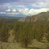 Looking north on the back side of the Smith Rock.