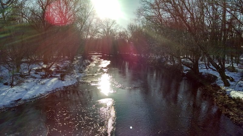 Skippack Creek in winter.