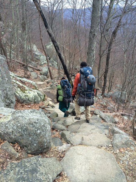 Really nice stone stairs.