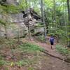 Running along the Rose Ledges