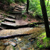 One of the many creek crossings along the Green Knob Trail.