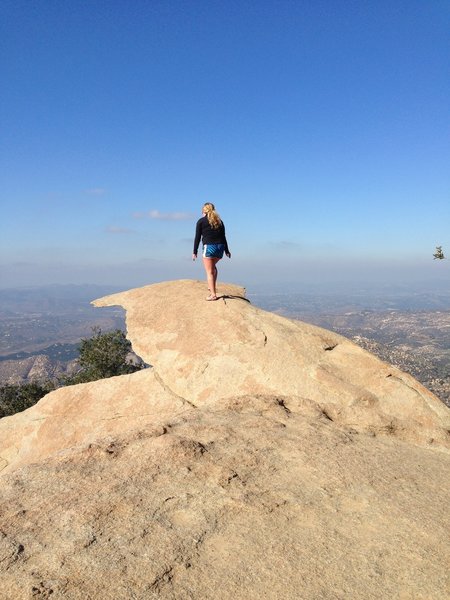 Enjoying the view from the top of Mt. Woodson. aka Potato Chip Rock.