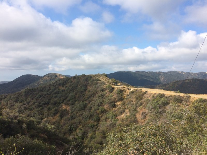 Running through the Santa Monica Mountains