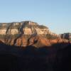 Sunset lights up the canyon walls