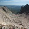 Looking down a glacially carved canyon.