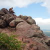 This rocky outcrop makes a pleasant spot for reading