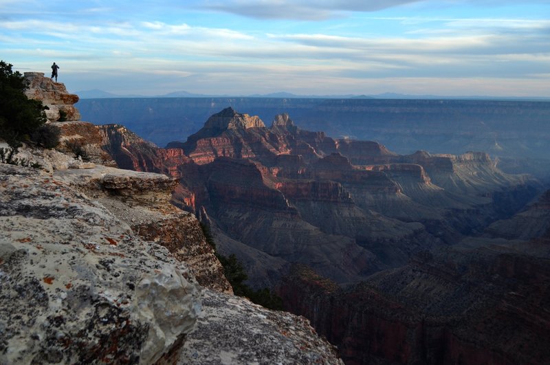 Watching the sunset just downhill from the North Rim Lodge.