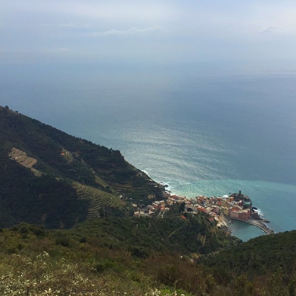 Vernazza far below