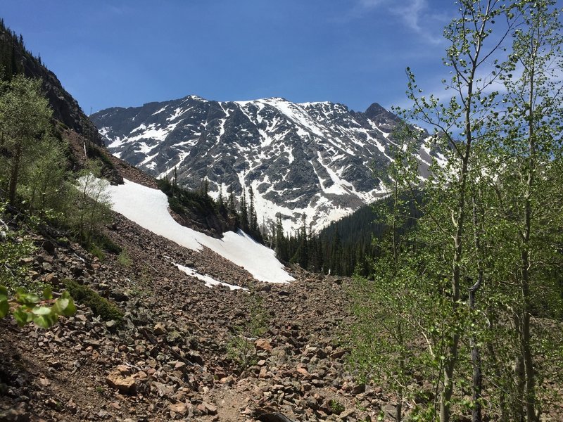 Gore Range approaching Mirror/Cataract Lake