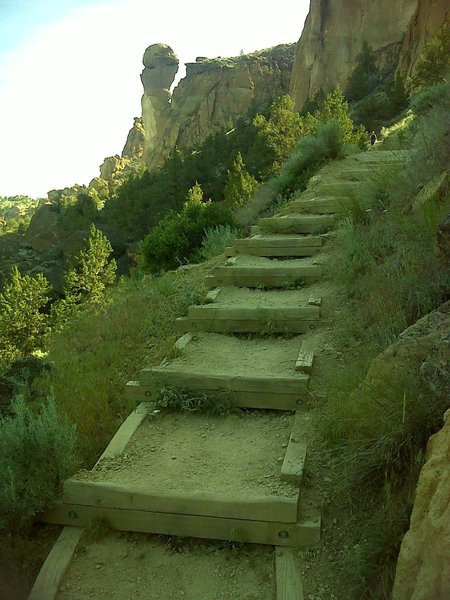 Steps and a good view of Monkey Face