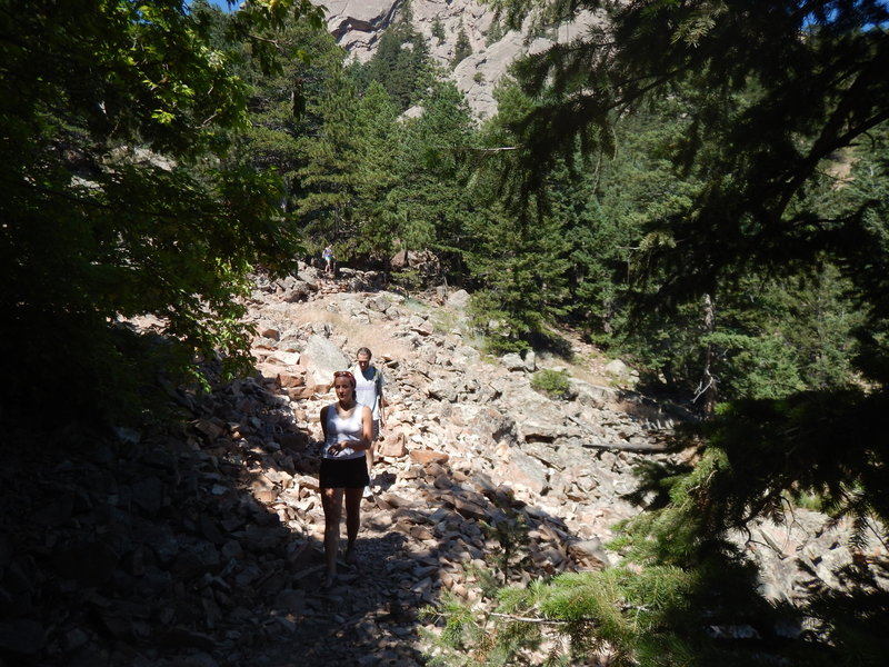 Small talus field along the Flatirons Loop Trail