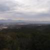 Partial panorama at the top of Pyles Peak. You can see Cowles Mountain at the right side of the photo.