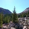 Looking east at the big boulder field.