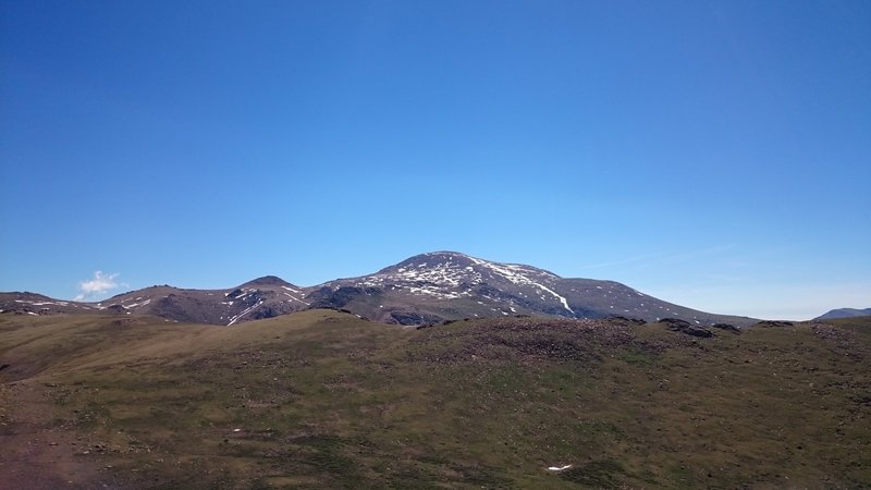 The backside of Pikes Peak from the top of Sentinel Point.