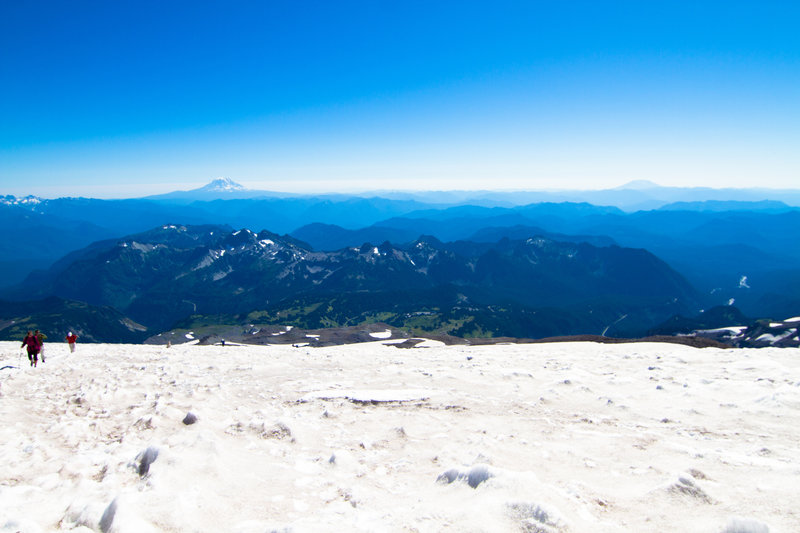 Looking back down Muir Snowfield.