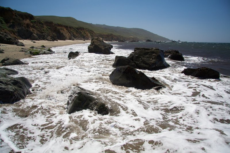 In the surf, Andrew Molera State Park