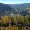 Highway 24 and the Minturn valley far below.