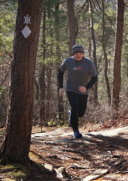 Tackling another roller on the Sheltowee Trace in Red River Gorge