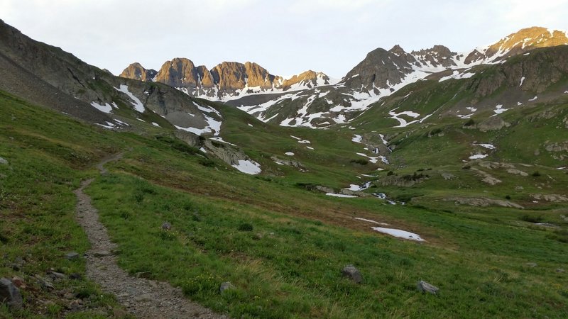 Handies Peak trail in the early morning