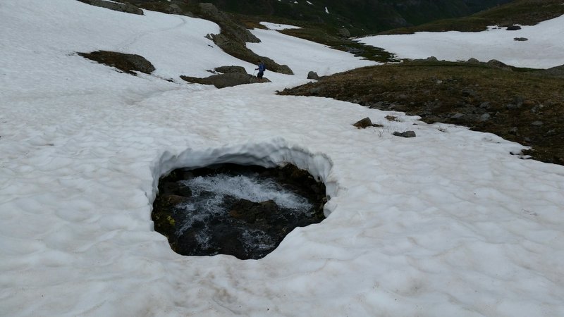 Snow bridges, American Basin