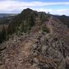 Rocky singletrack atop the crest at ~11,000 ft.