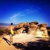 Soaking up the desert sun on the Eagle's Wing descent.