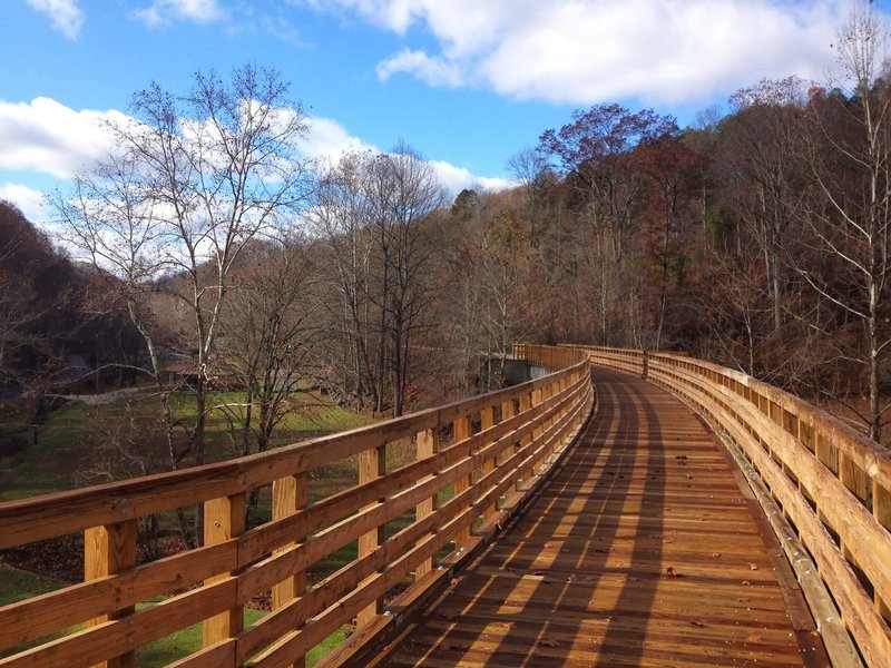 Restored trestle along the Dawkins Line