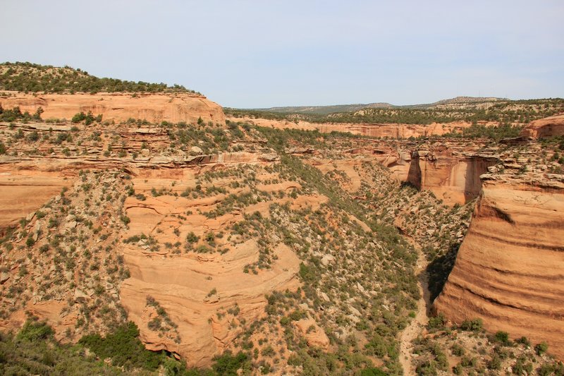 A dry river runs through it