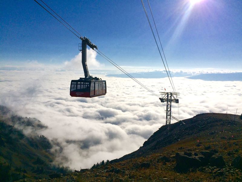 top of tram near end of Rendezvous Mountain Hillclimb