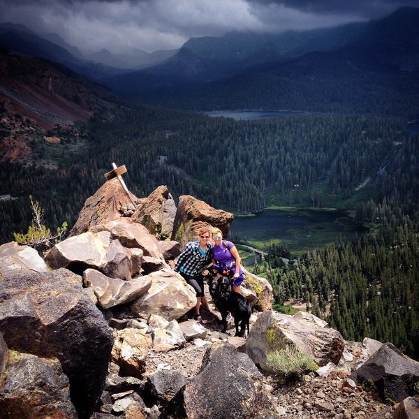 Dragon Back point  amazing view over looking the Lakes Basin with dramatic views of the Mammoth Crest.