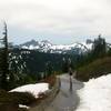 Walking on the paved part of the Skyline Trail