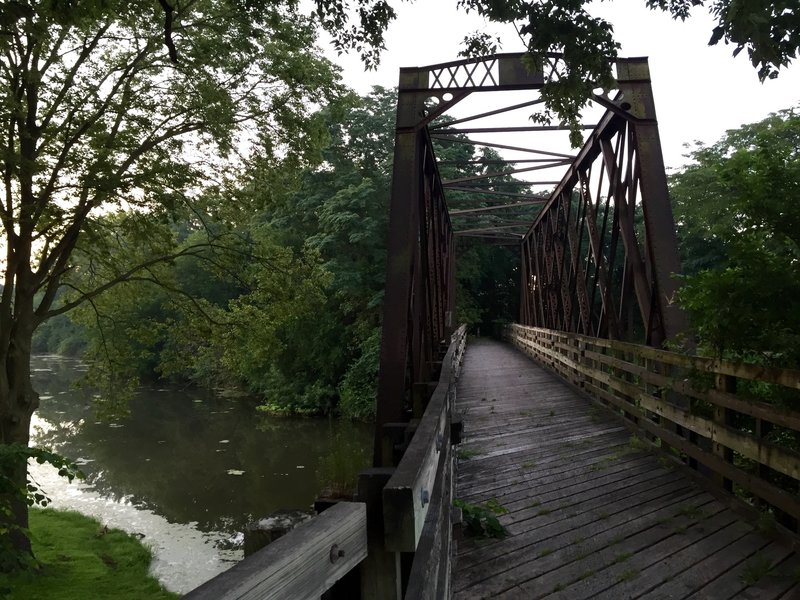 Old trestle going over the I & M Canal.