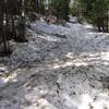 Narada Falls trail with snow