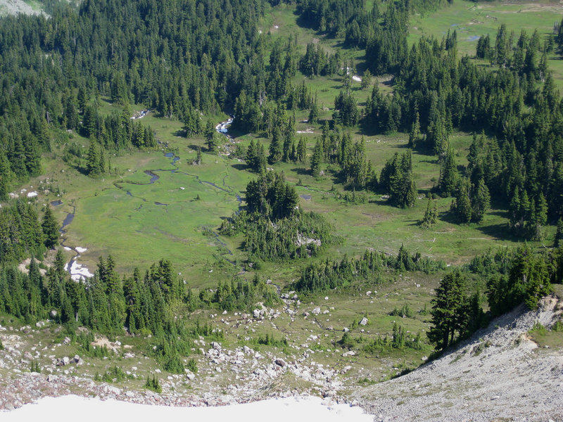 Looking down at the infrequently visited Mist Park (photo by Brewbooks)