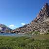 A view of Sundance Pinnacle and North Lake (Lake 10105)