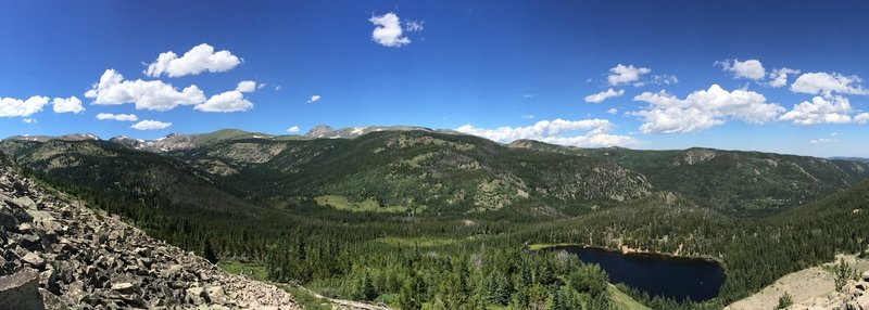 Steep hike up to the old mine overlooking the not so Lost Lake