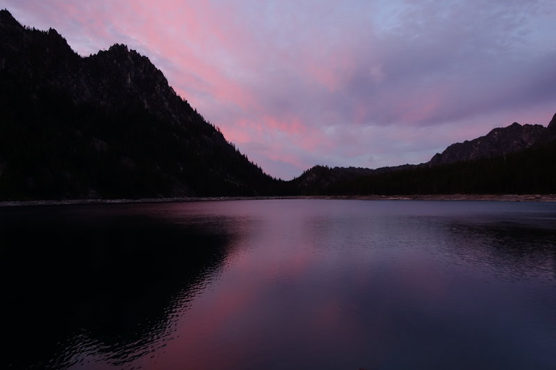 Sunset at Upper Snow Lake campground