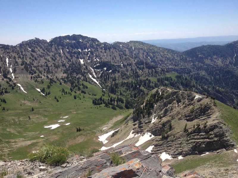 A view of Mount Naomi and the head of Smithfield Canyon