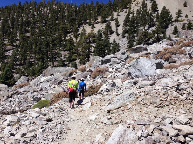 Traversing the base of the bowl requires a little bit of scrambling.