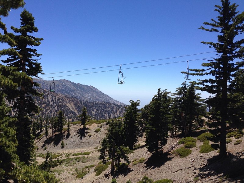 Cruising back down the fire road.