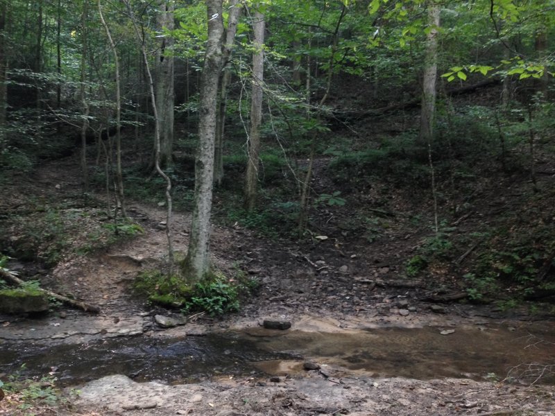 One of the few creek crossings