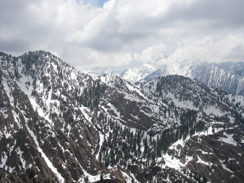 Looking into the Wasatch from Mt. Olympus