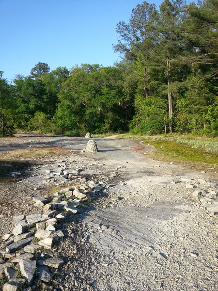 Guide stones along the trail.