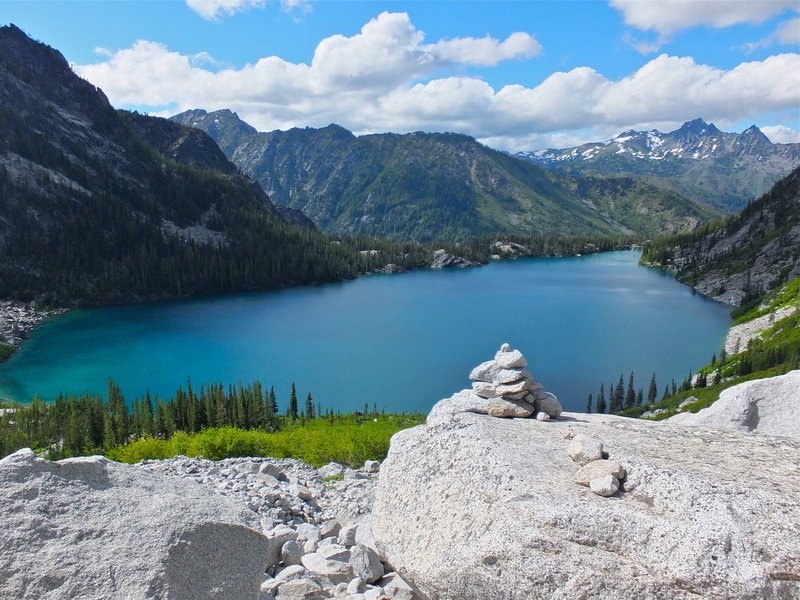 Overlooking the lake from the south.