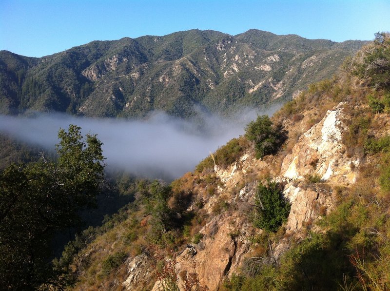 Morning cloud cover retreating to the coast