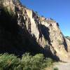 The band of cliffs that makes up the southern end of the canyon by the quarry