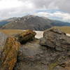 Gneiss boulders on the tundra trail