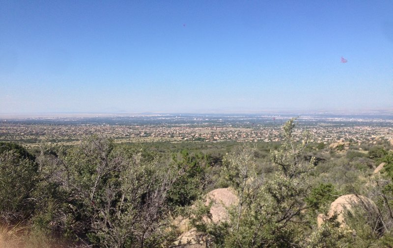 A nice view of Albuquerque shortly after beginning (or ending) the Domingo Vaca Trail portion.