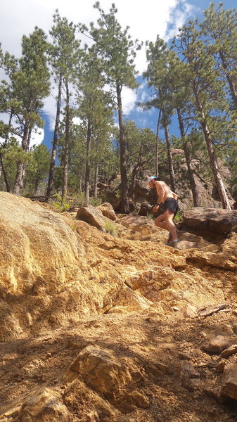 Pikes Peak Ultra course just before the slide on Seven Bridges!