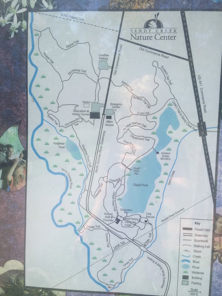 Sandy Creek Nature Center trail map